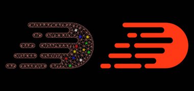 Fişek Kablosu Çerçevesi Acele Efekt Simgesi Benekli Simge