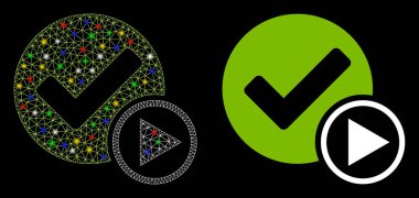 Ağ 2d Geçerlilik Simgesinin Fişek Benekli Başlaması