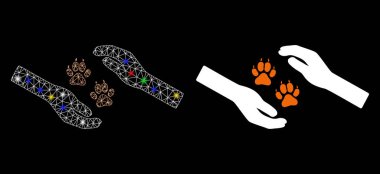 İşaret fişeği 2d Kaplan Bakım Elleri Benekli Simge