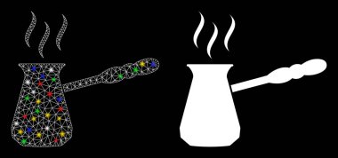 Işıl ışıl parlayan benekli Türk Kahve Simgesi