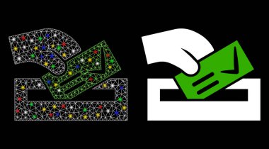 İşaret Ağı Oy Oy Verin Fişek Benekli Simge