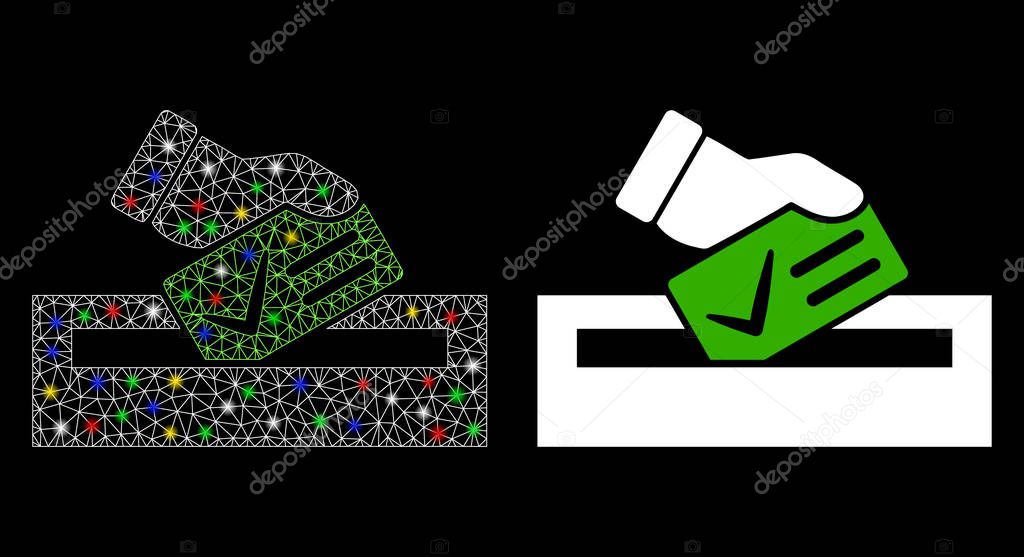 Glossy Mesh Carcass Your Vote Icon with Flare Spots