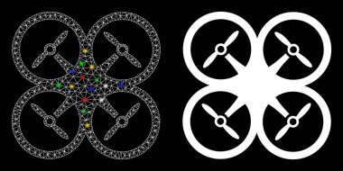 Fişek Benekli Ağ Gövdesi Quadcopter Simgesi