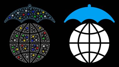 Fişek Benekli Küresel Şemsiye Simgesi