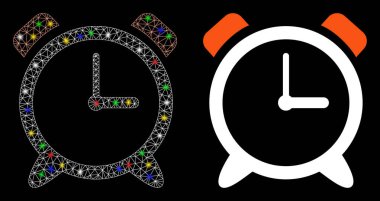 Ağ Gövdesi Alarm Saati Simgesini Işık Noktalarıyla İşaretle