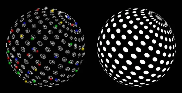 带光斑的闪光网2d抽象点球图标 — 图库矢量图片