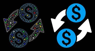 Fişek Lekeleri ile Ağ Gövdesi Dolar Takas Simgesi Simgesi