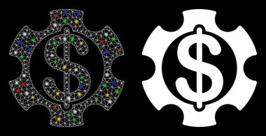 Parlak Ağ Finansal Geliştirme Simgesi Fişek Benekli