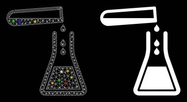 Fişek Benekli Ağ 2d Sıvı Transfüzyon Simgesi