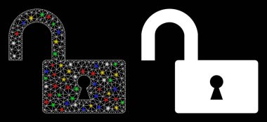 Fişek Kablosu Çerçevesi Açık Kilit Simgesi Benekli