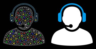 Fişek Lekeli Ağ Operatörü Simgesini Işıkla