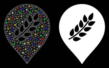 Fişek Kablosu Çerçevesi Pirinç Tarlası İşaretleme Simgesi Simgesi