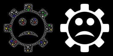 Fişek Ağı Servisi Teçhizat Sad Flash Benekli Gülen Simge Simgesi