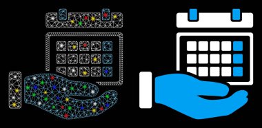 Fişek İşaretli Kabartma Servisi Zaman Çizelgesi Simgesi Benekli Simge