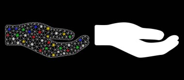 Fişek Kablosu Çerçevesi El Simgesini Fişek Benekleriyle Paylaş