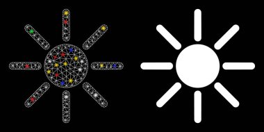 Işıl ışıl parlayan benekli Güneş Simgesi
