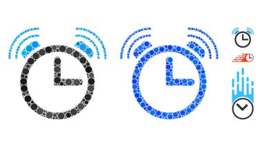 Yuvarlak Noktaların Alarm Saat Bileşimi Simgesi