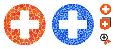 Küresel Ögelerin Çapraz Mozaik Simgesi Oluştur