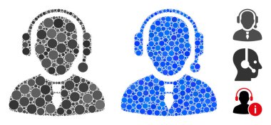 Dağıtıcı Yuvarlak Noktalar Mozaik Simgesi