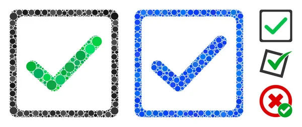 Checkbox Zusammensetzung Symbol der Kreise — Stockvektor