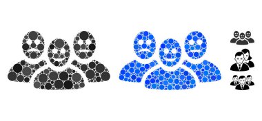 Duygusal Kullanıcılar Çember Noktalarının Mozaik Simgesi