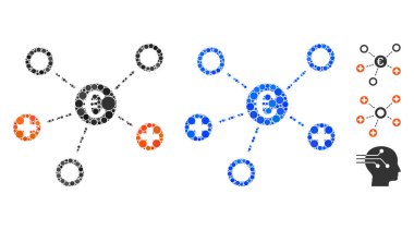 Küresel Ögelerin Avrupa Tıbbi Bağlantılar Bileşimi Simgesi