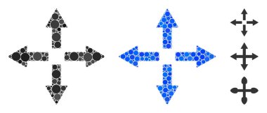 Okları Çember Noktalarının Mozaik Simgesini Genişlet