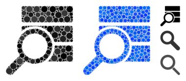 Yuvarlak Noktaların Veritabanı Kompozisyon Simgesini Keşfet