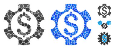 Küresel Ögelerin Finansal Gelişimi Mozaik Simgesi