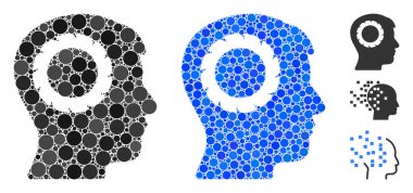 Çember Noktaların İnsan Belleği Mozaik Simgesi