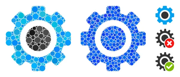Икона редукторной композиции круглых точек — стоковый вектор