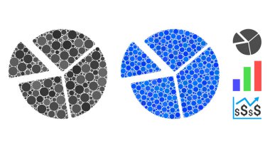 Küresel Ögelerin Pasta Grafik Bileşimi Simgesi