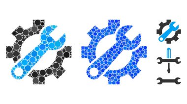 Küresel Ögelerin Servis Araçları Bileşimi Simgesi