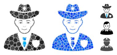 Çember Noktalarının Şerif Mozaik Simgesi