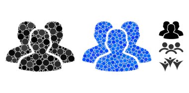 Yuvarlak Noktaların Kullanıcı Grubu Bileşimi Simgesi