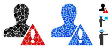 Kullanıcı Risk Yönetimi Yuvarlak Noktaların Mozaik Simgesi