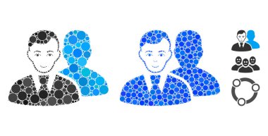 Kullanıcılar Yuvarlak Noktaların Kompozisyon Simgesi