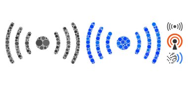 Wi-Fi Noktası Kompozisyon Yuvarlak Noktaların Simgesi