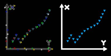 Fişek Ağı 2d Noktalı Fonksiyon Grafiği Simgesi Flash Noktaları