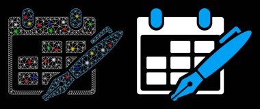 Fişek Kablo Çerçevesi Takvim Tablo Simgesini Fişek Benekli Düzenle