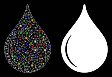 Işıldayan Ağ Yağ Düşürme Simgesi ile Işık Noktaları