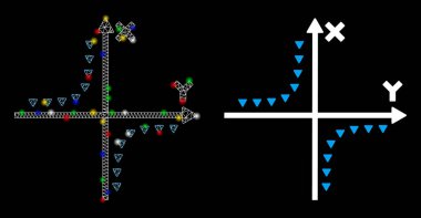 Fişek Ağı Noktalı Hiperbol Çizim Simgesi Benekli