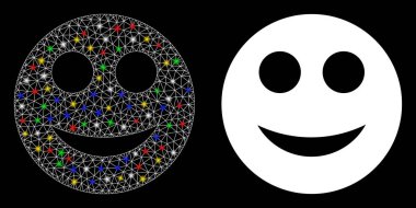 Fişek Kablosu Çerçevesi Fişek Benekli Olumlu Gülen Simge Simgesi