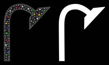 Fişek Benekli Ağlı Duş Borusu Simgesi Simgesini Işıkla