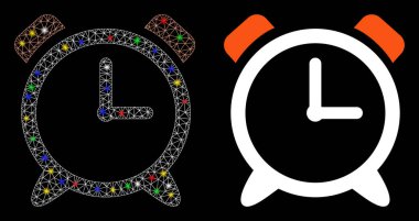 Ağ Ağı Alarm Saati Simgesini İşaret Noktalarıyla İşaretle