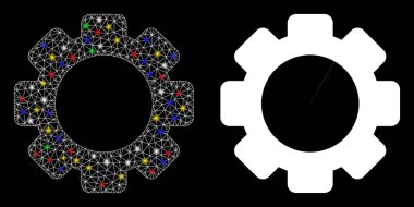 Fişek Kablosu Çerçeve Teçhizat Simgesi Fişek Benekli