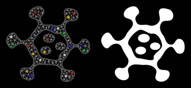 Flare Benekli Ağ Mikroplu Hücre Simgesini Işıkla