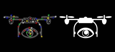 Parlak Ağlı Kabuk Casus İHA Simgesi Flash Benekli