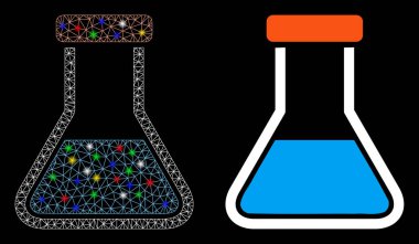 Işıl ışıl parlayan benekleri ile ağ 2d Matarası Simgesi