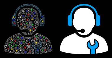 Fişek Kabartma Servisi İşlemcisi Simgesi ve Flaş Noktaları